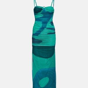 Elegant Teal and Blue Women's Dress